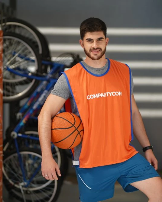 Material esportivo do Compartycon